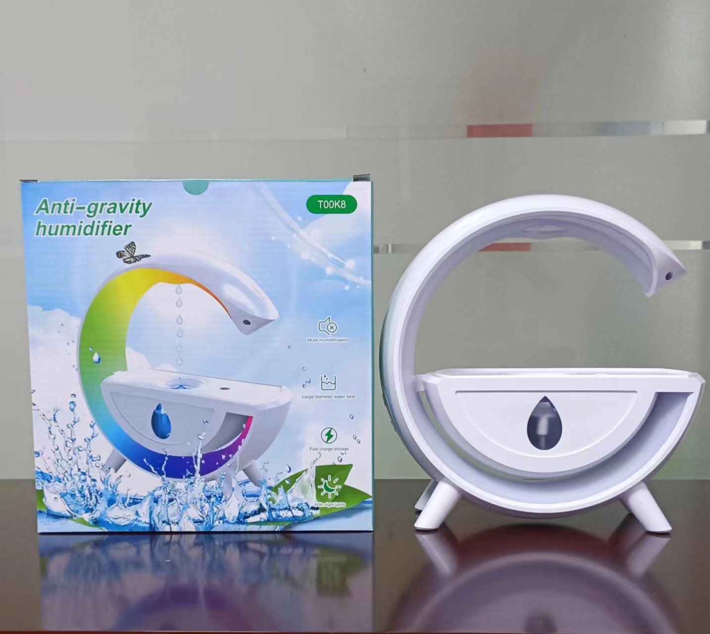 Nueva gran G anti-gravedad humidificador negro tecnología gota de agua backflow Oficina hogar dormitorio Mute humidificador aerosol