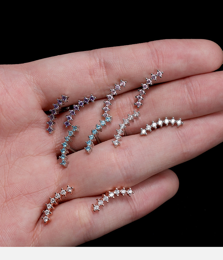 Butterfly Mini Zircon Ear Bone Nail Creative Earrings for Women detail image 7