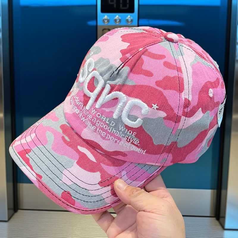 Lu Han con sombrero rosa camuflado sombrero de béisbol coreano sombrero padre-hijo amplio sombrero de lengua gorra 2025 image 1