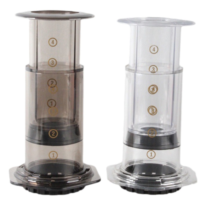 Haole presión máquina de café portátil francés presión olla mano presión cafetera con 350 piezas de papel de filtro de café en stock