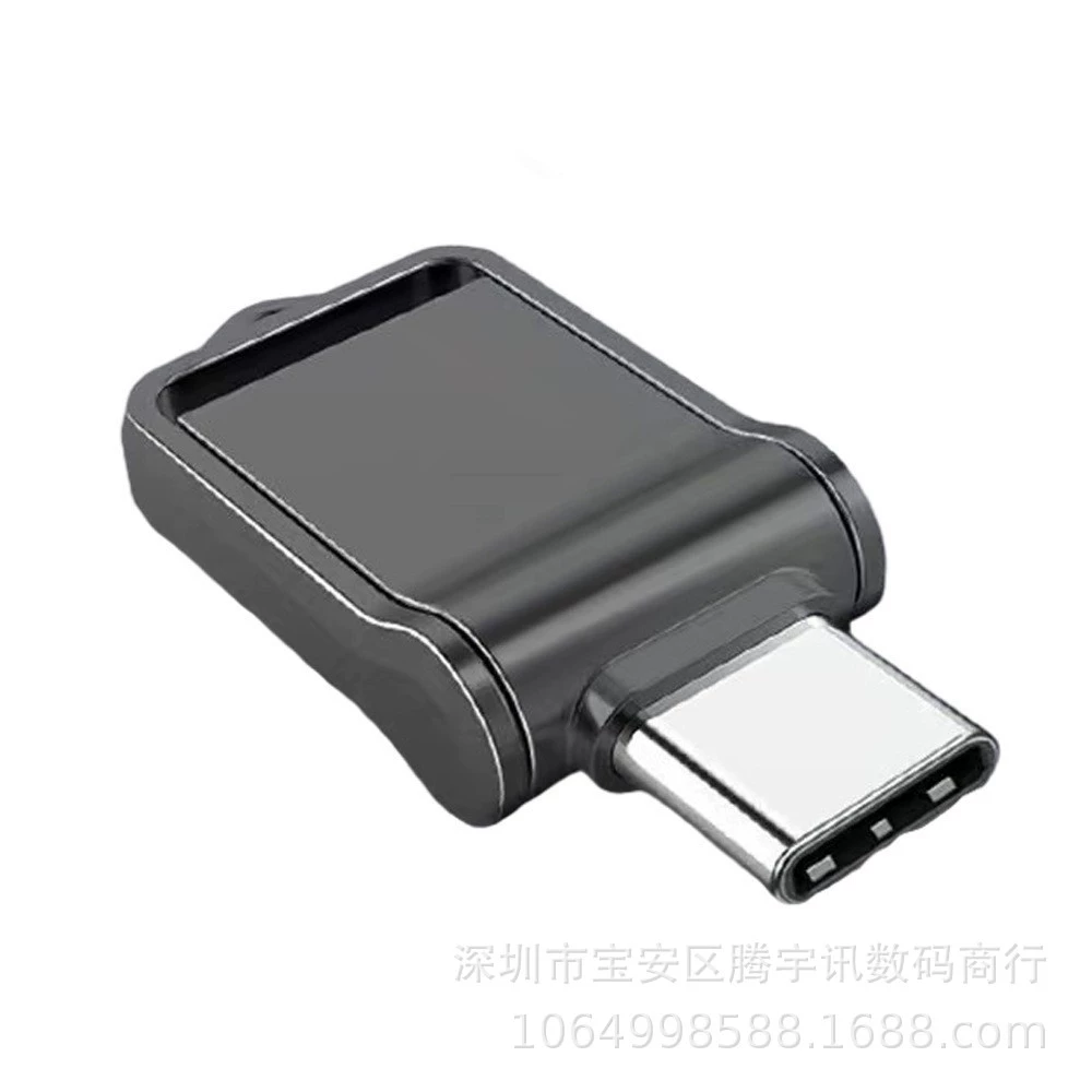 USB-флешка 2-в-1 (USB‑A + Type‑C), USB 2.0/3.1, металлический шарнир, объём 8ГБ–2ТБ