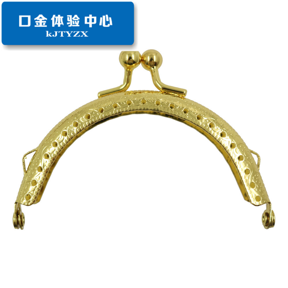 Precio especial: orejas de doble oreja 8.5CM máquina de relieve semicircular encabezada oro bolsas DIY accesorios de bolsas de oro