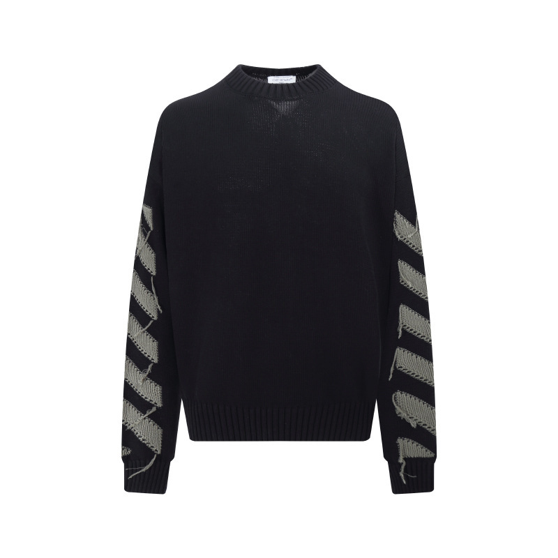 Of-Whit Classic Popular Ow21Fw Tassel Arrow Pattern Round Neck Pullover Knitwear for Men and Women Of-Whit Classic Popular Ow21Fw Tassel Arrow Pattern Round Neck Pullover Knitwear for Men and Women