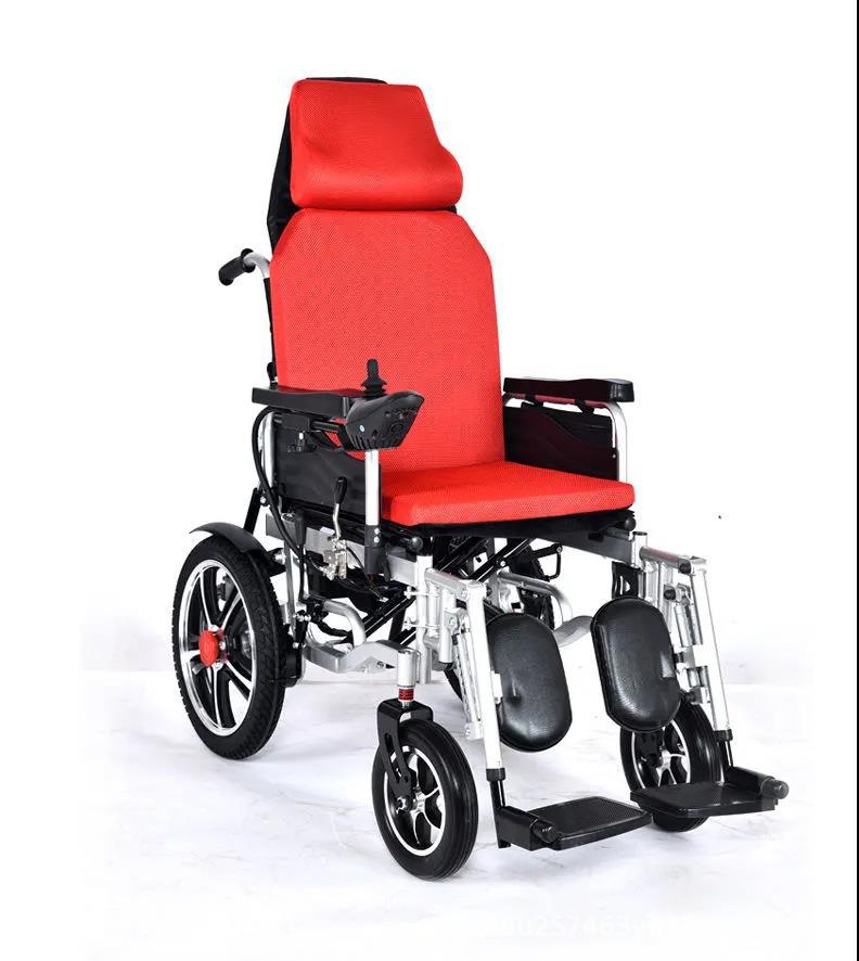 Electric wheelchair manufacturers can lie folding elderly disabled intelligent automatic elderly four-wheel scooter wheelchair