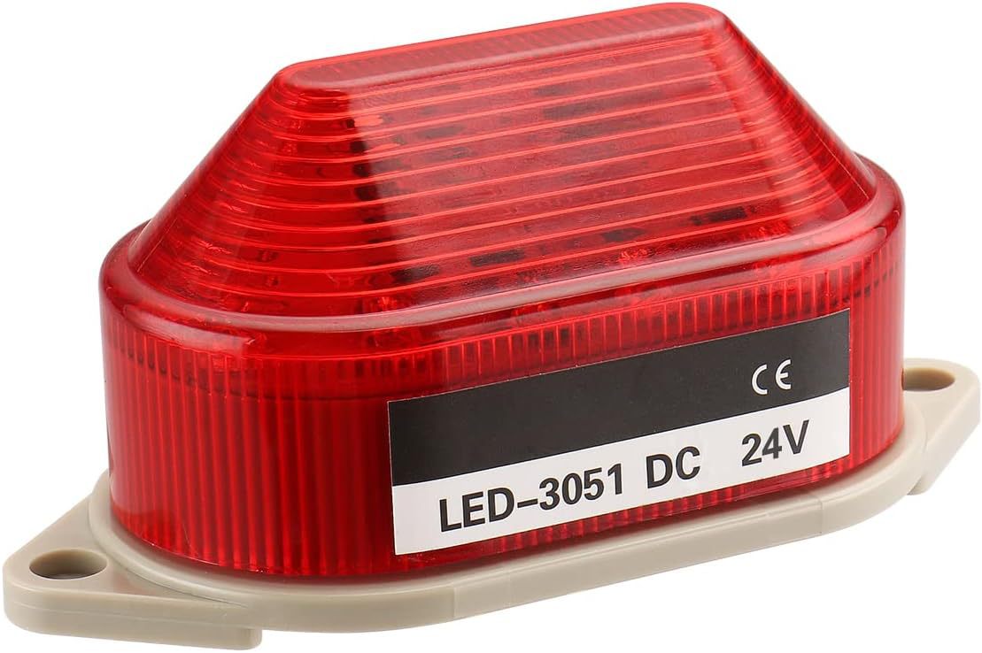 Baomain 指示灯警告灯 LED-3051 DC 24V 防水工业 LED 信号红灯