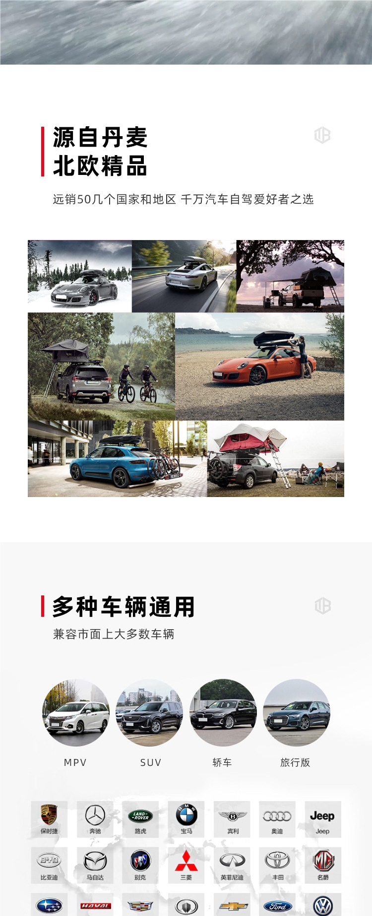 Tuoben Car Roof Box Suv Universal Large Capacity Flat Car Roof Box Luggage Rack Travel Box Recessed Type