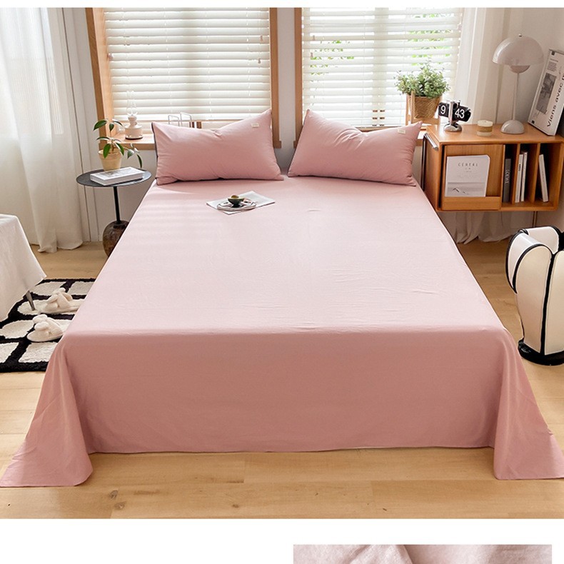 Una sábana de algodón lavado de algodón de una sola pieza de algodón 100 dormitorio de estudiantes edredón individual funda de almohada de tres piezas 3 nuevo estilo