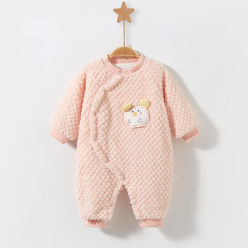 Mono del bebé otoño y el invierno recién nacido de los hombres y las mujeres delgadas acolchado ropa invierno cálido traje mameluco ropa bebé