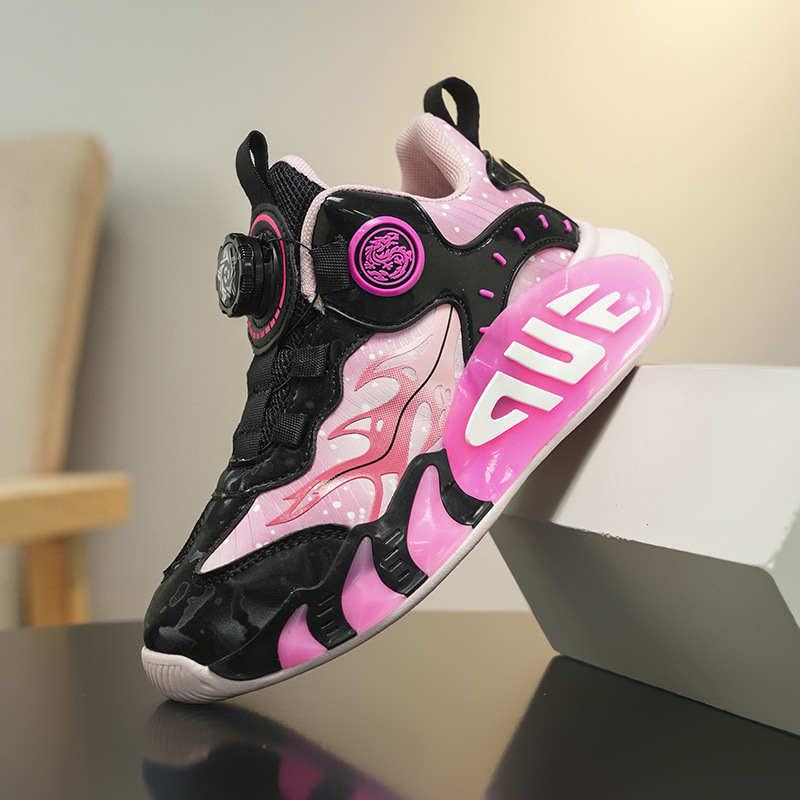 Comercio exterior cruzado zapatos de baloncesto para niños zapatos de entrenamiento de amortiguación para niños zapatos deportivos de carreras niñas ligeros