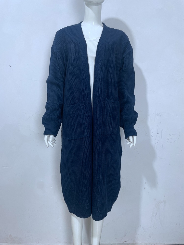 Cardigan maglione sciolto da donna con maniche a lanterna_voghion.com