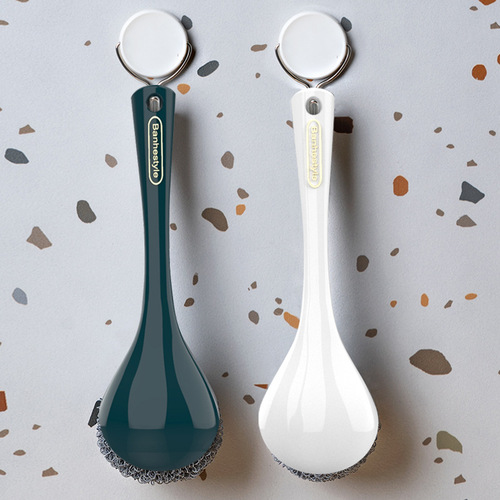 Solid long-handled kitchen pot-washing brush, decontamination cleaning ball, removable and replacement household cleaning dishwashing brush and pot-washing brush