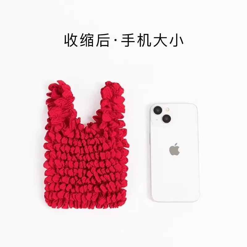 新款泡泡魔术包菠萝弹力袋多用途大容量伸缩包褶皱包超市购物袋批|undefined