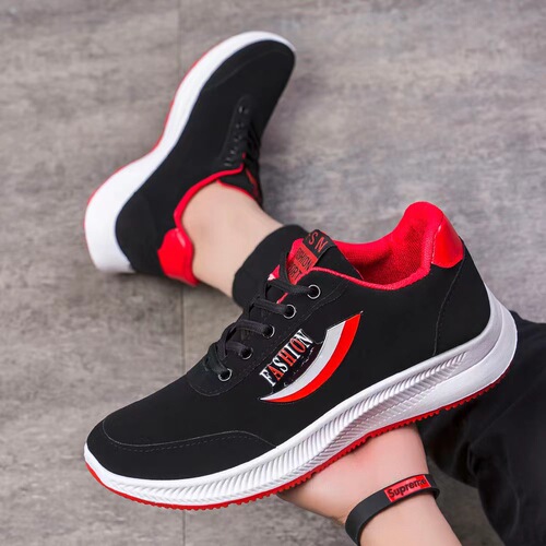 Men's Spring and Summer New Breathable Men's Sports Shoes Korean Style Casual Shoes Korean Style Running Shoes Thick Sole Father's Shoes Men