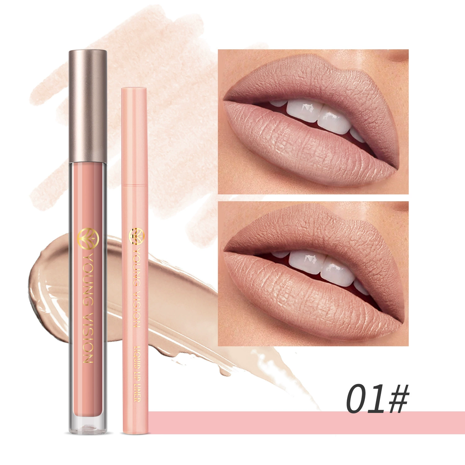YOUNG VISION Lip gloss, lip pencil, set, 2 pieces