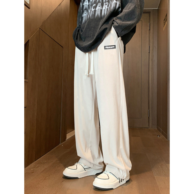 Pantalones Anchos de Pana para Hombre de Poliéster Resistente a las Arrugas para Deporte y Ocio