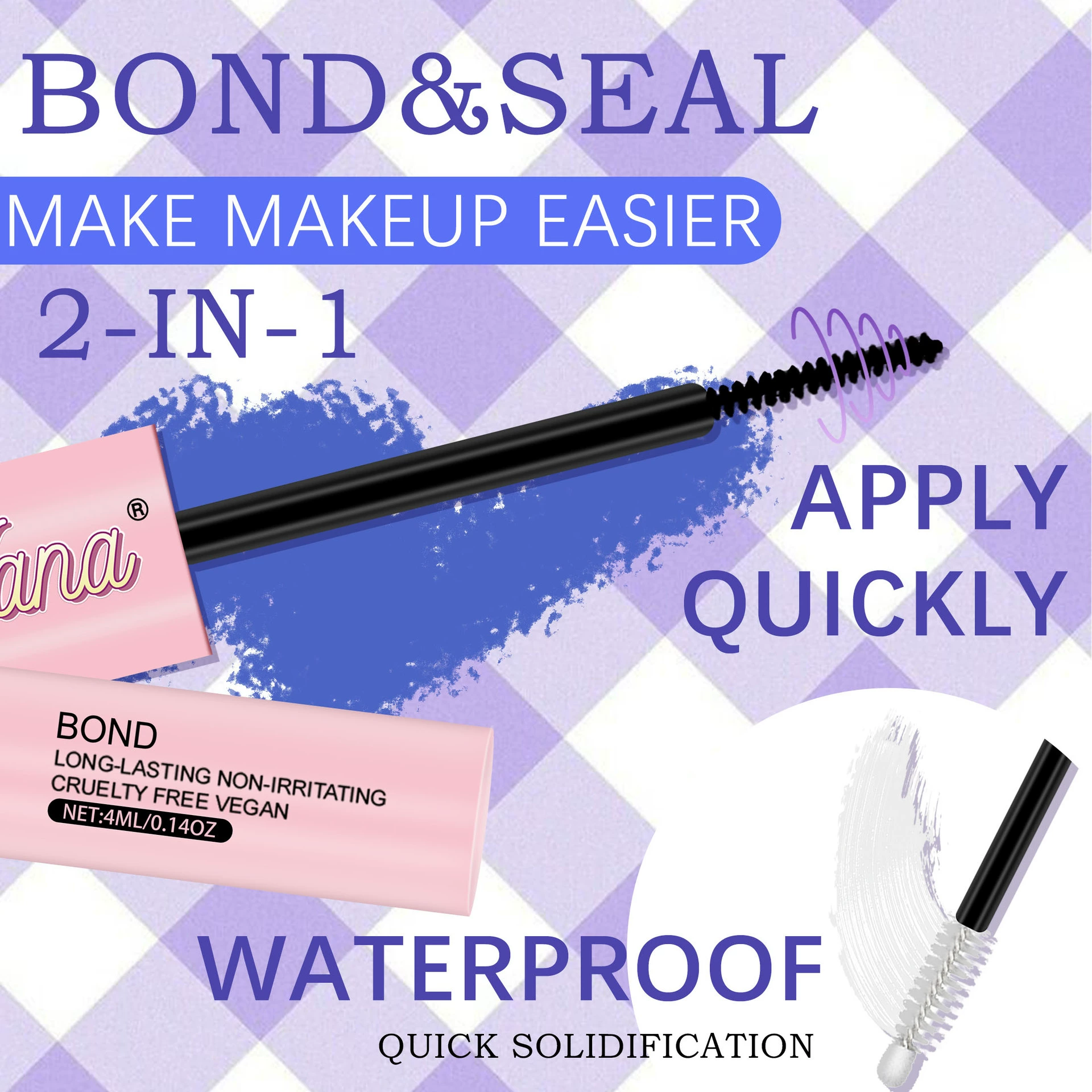False eyelashes, set, glue for eyelashes