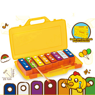 Cross-Border 8-Tone Hand Percussion Children's Musical Instrument, Colorful 8-Tone Percussion Early Education Enlightenment Toy