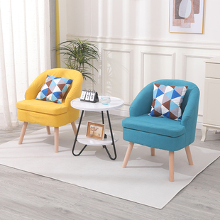Ft Single Sofa Chair Bedroom Small Apartment Lazy Sofa Modern Simple Reading Chair Living Room Balcony Fabric Sand