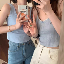 辣妹小吊带背心少女外穿夏季新款甜美内搭小心机短款露脐打底上衣