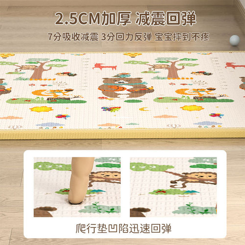 XPE crawling mat for children, non-toxic and odorless, crawling mat for babies, thick home living room infant cartoon foam floor mat