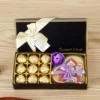 Black acrylic gift box, 18 cells