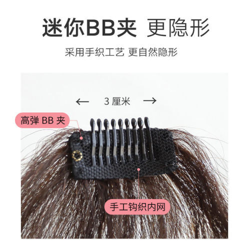 Women's Natural Invisible Seamless Wool Curl Bangs Wig, Trendy Instant Noodle-Style Bangs Wigs—Factory Supplier