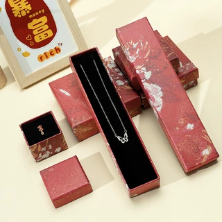 源头定制天地盖红色发泡纸 diy油画风珠宝耳环吊坠手链发饰包装盒