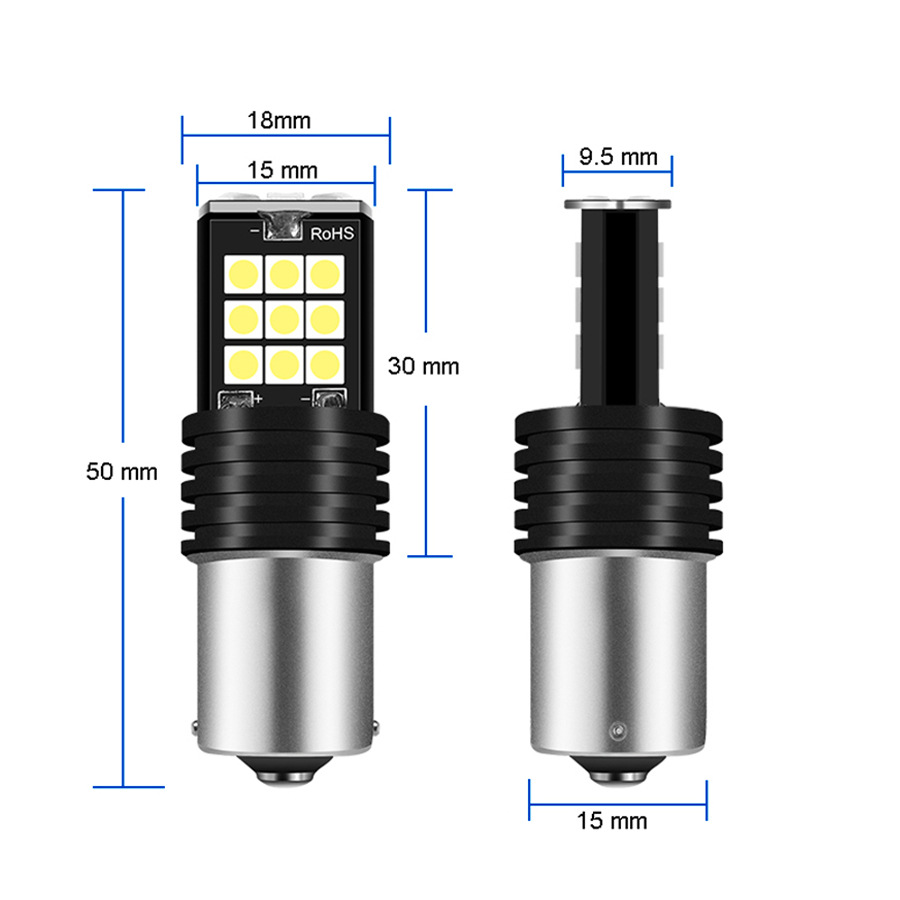 Decodificador LED dedicado para coche luz de marcha atrás T20 1156 T15 3030 24SMD transfronterizo
