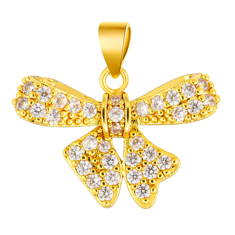 Colgante de cobre micro incrustado Gufasha oro goteo de aceite perlas de transferencia DiDi con perlas de acessorios de perlas huecas fábrica de perlas al por mayor