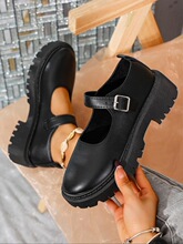 U 73619 Thick Sole Mary Jane Loafer Shoes ���������ƤЬ