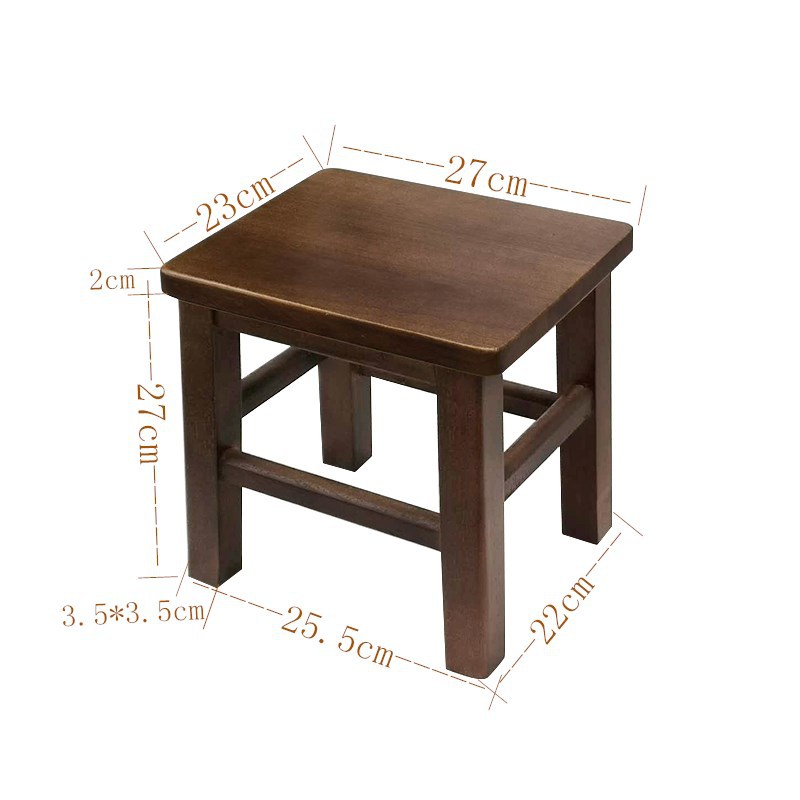 Fábrica directa taburetes cuadrados de madera sólida, taburetes caseros pequeños para adultos, taburetes bajos para niños, taburetes de cambio de zapatos, taburetes cuadrados de madera, taburetes de comedor image 8