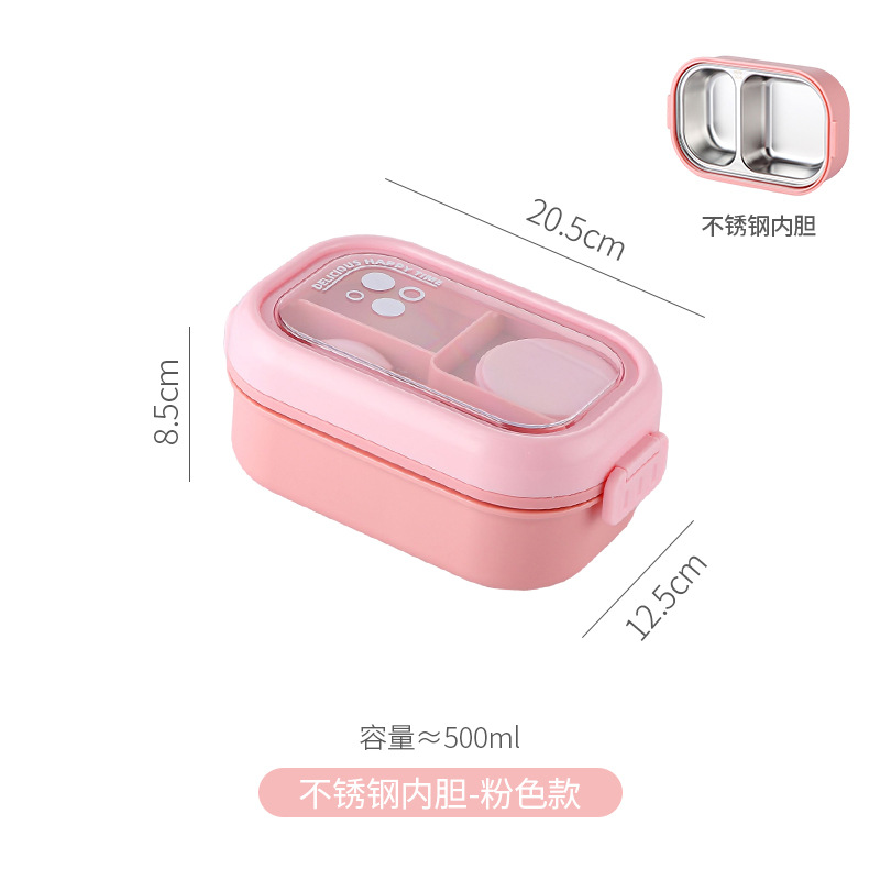 Juego de loncheras portátiles para estudiantes de paja de trigo de estilo japonés