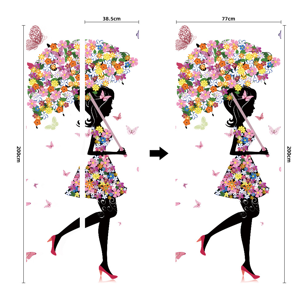 Pegatinas para puertas 3D respetuosas con el medio ambiente, autoadhesivos, fabricantes de origen al por mayor, patrones populares transfronterizos de alta definición, adhesivos para puertas impermeables, a prueba de aceite y antiincrustantes