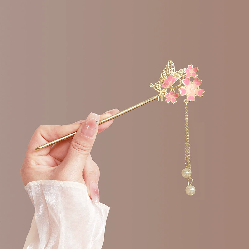 Hairpin Hanfu заколка для волос, орхидея цветочный декоративный аксессуар для волос, простая элегантная китайская стиль