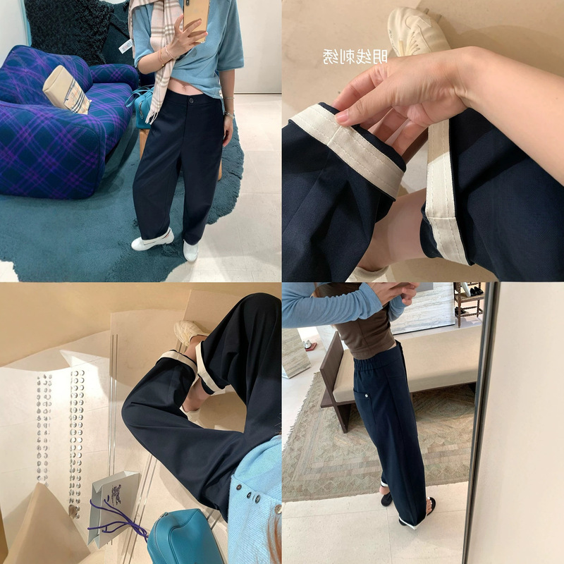 【Ms 5/8 New Product】Blue Capri Ultra-Chic Slimming Tencel Old Money Pants Mt26044