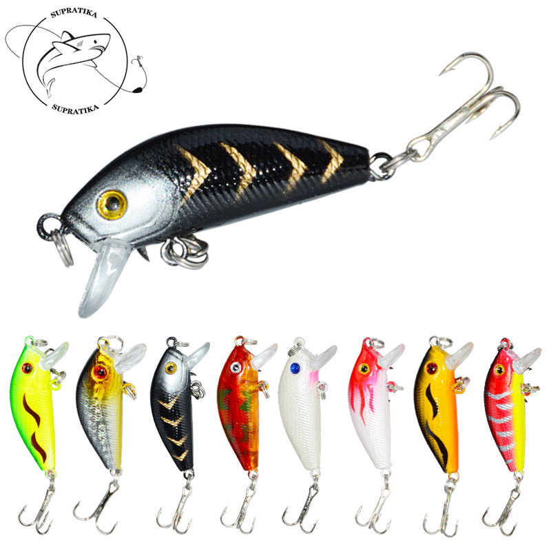 2 Pcs Small Deep Diving Crankbaits 38mm 8g Hard Artificial Baits Minnow for Bass Pesca Carp Perch Fishing Lures Tackle