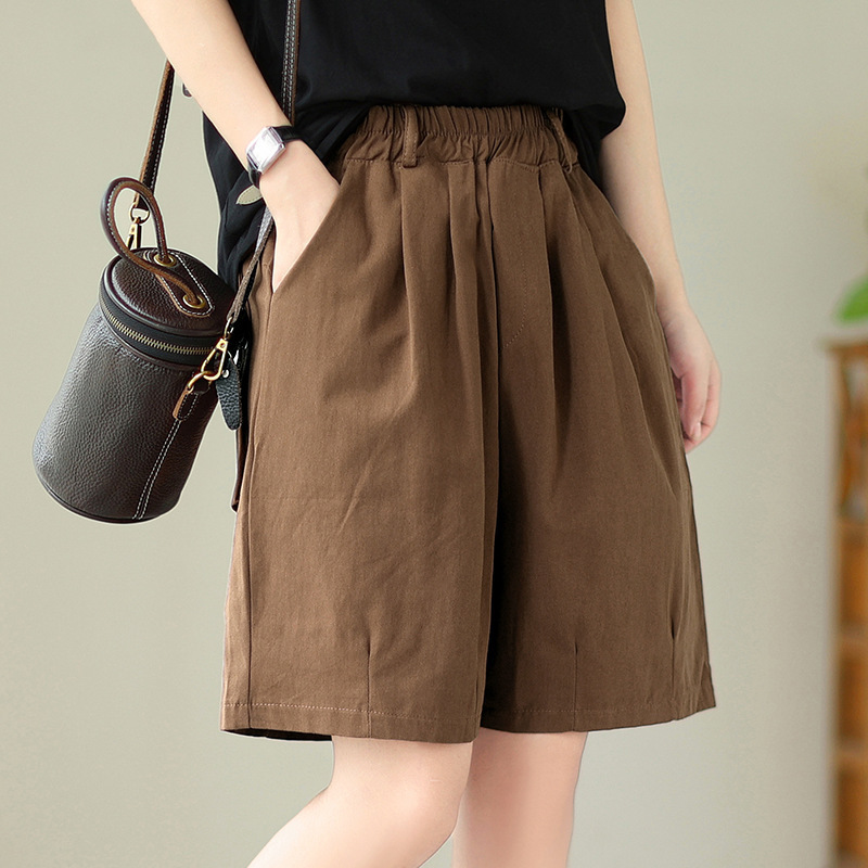 Khaki Casual Shorts Women's Summer Loose Thin Pants High Waist Straight Wide Leg Sports Pants Khaki Casual Shorts Women's Summer Loose Thin Pants High Waist Straight Wide Leg Sports Pants