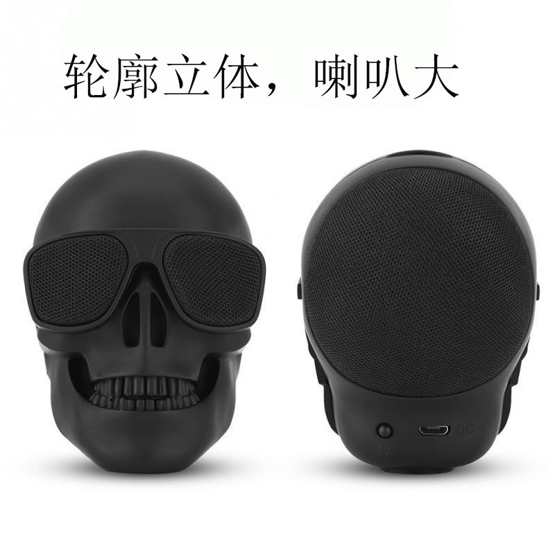 Popular mini cráneo Altavoz Bluetooth inalámbrico al aire libre conveniente dibujos animados hueso fantasma cabeza regalo subwoofer