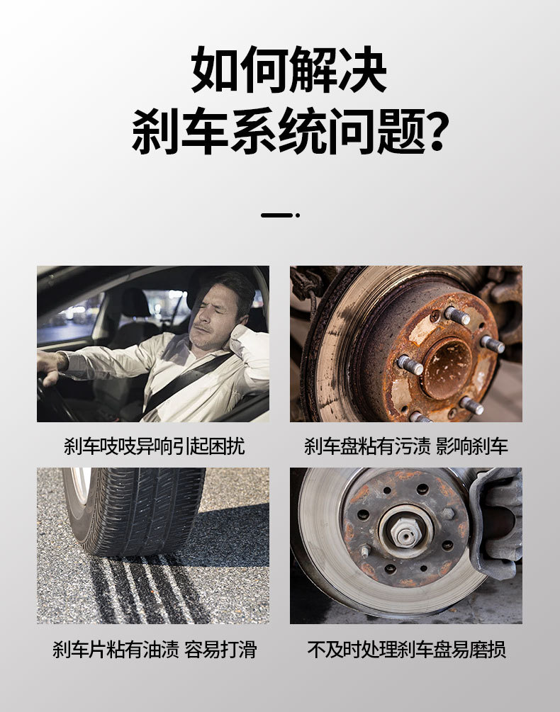 Car Brake Parts Cleaning Agent Without Disassembly, Brake Disc System Noise Eliminator, Disc Brake Caliper Lubricant