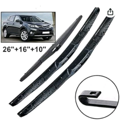 Suitable for Toyota RAV4 X40 2013 -2018 front and rear window glass three-section wiper wiper blade adhesive strip