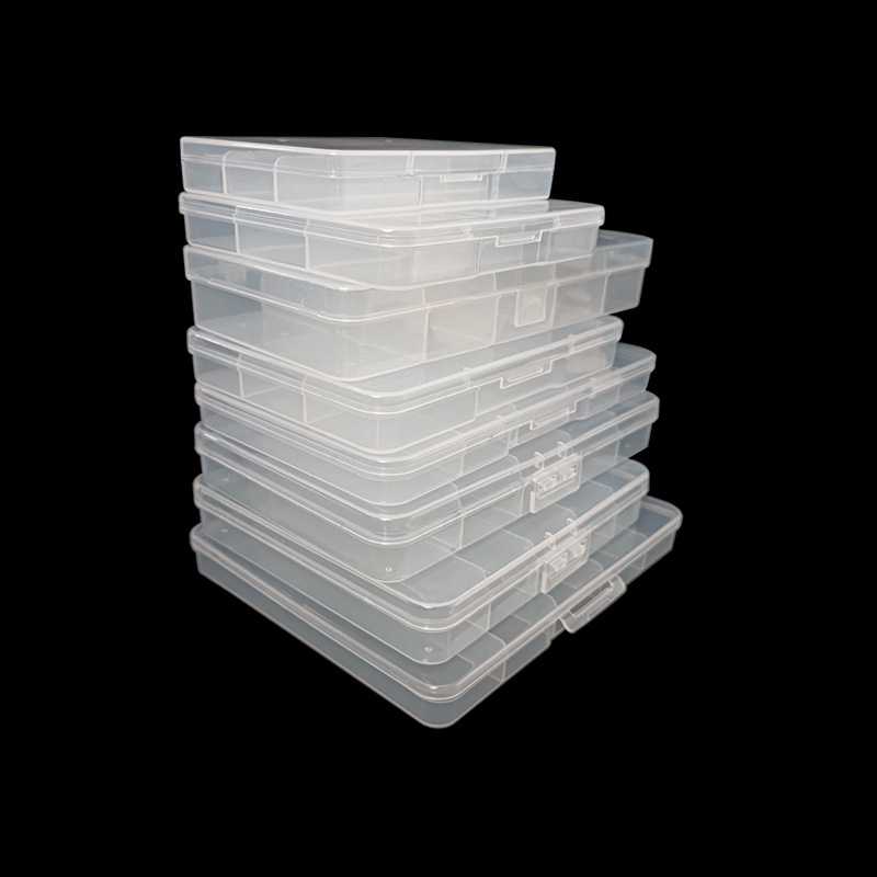 收纳盒透明零件路亚饵盒三格五格塑料盒