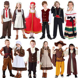 俄罗斯奥地各国传统服饰 墨西哥 丹麦冰岛巴伐利亚表演服