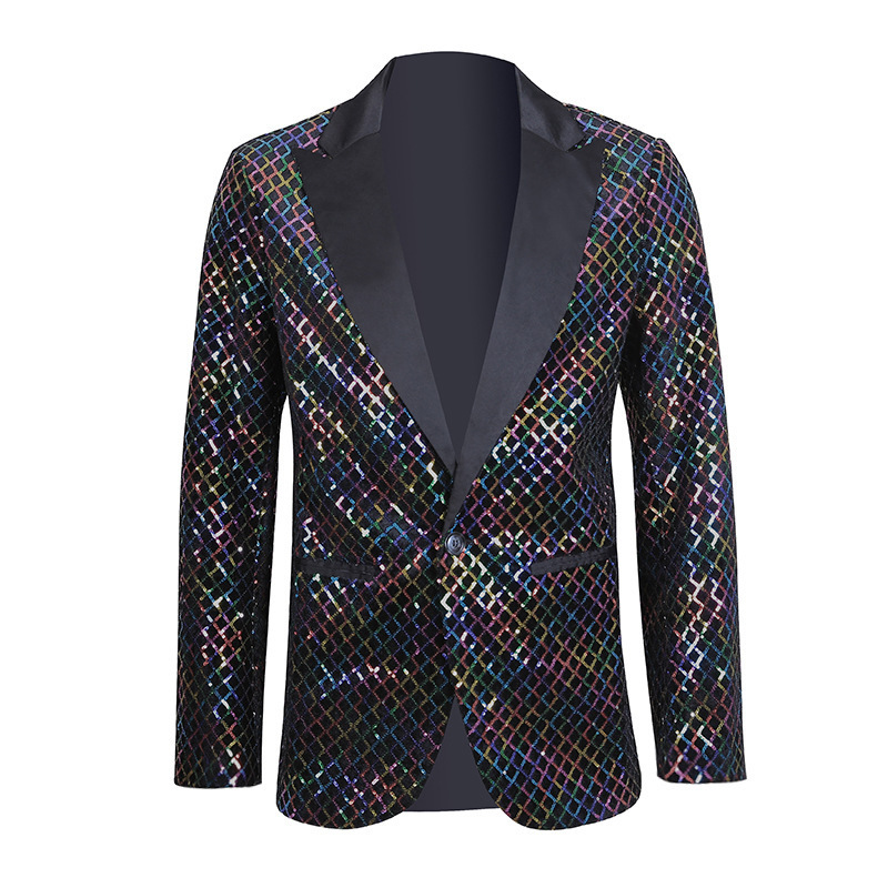 Men's Clothing Autumn Fashion Men's Sequined Beaded Suit Jacket Size Style Proxy Purchase For Formal & Casual_voghion.com
