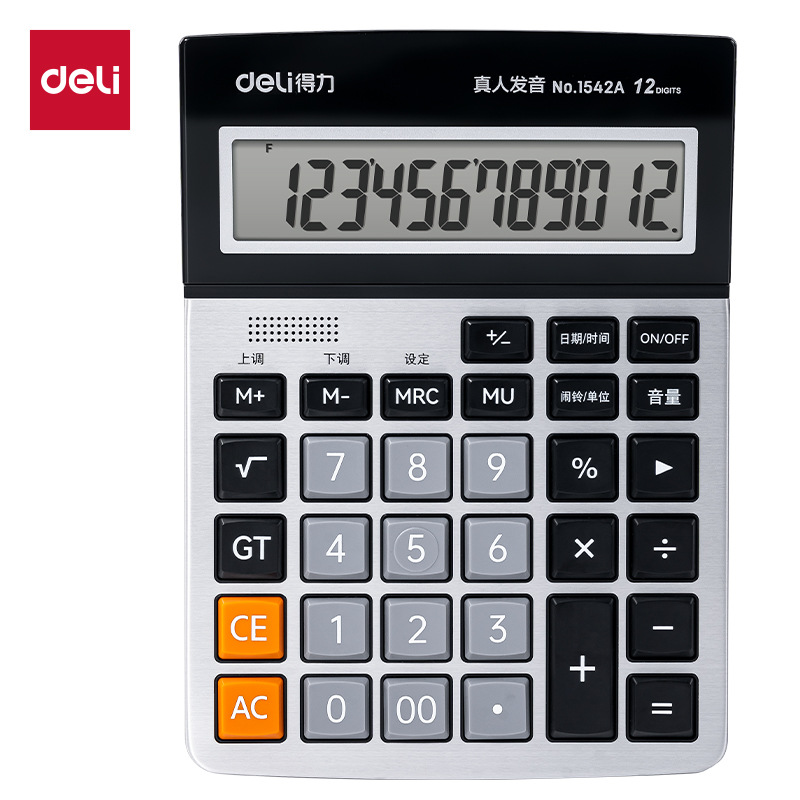 Delik 1542A calculadora de voz para la oficina de voz contabilidad computadora especial para la oficina