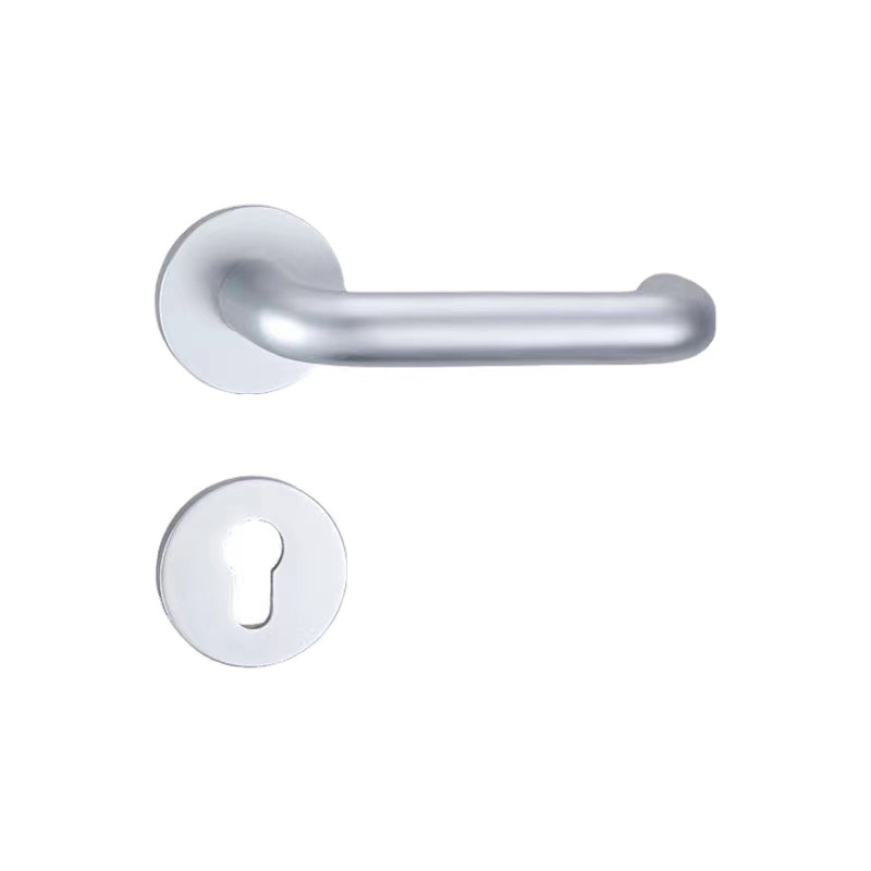 Cerradura de la puerta de estilo europeo dormitorio Mute plata dividida puerta de madera maciza manija de la habitación cerradura de la puerta interior cerradura de la puerta al por mayor cerradura