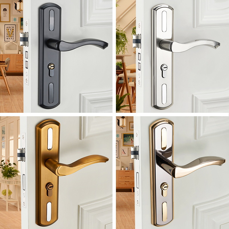 Bloqueo de puerta universal hogar manija dormitorio interior cerradura manija de la habitación manija de la cerradura de la puerta ajustable