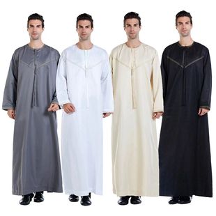 Cross-Border Hot-Selling Muslim Arabian Middle Eastern Men's Robes, Aliexpress Ebay Muslim Clothing
