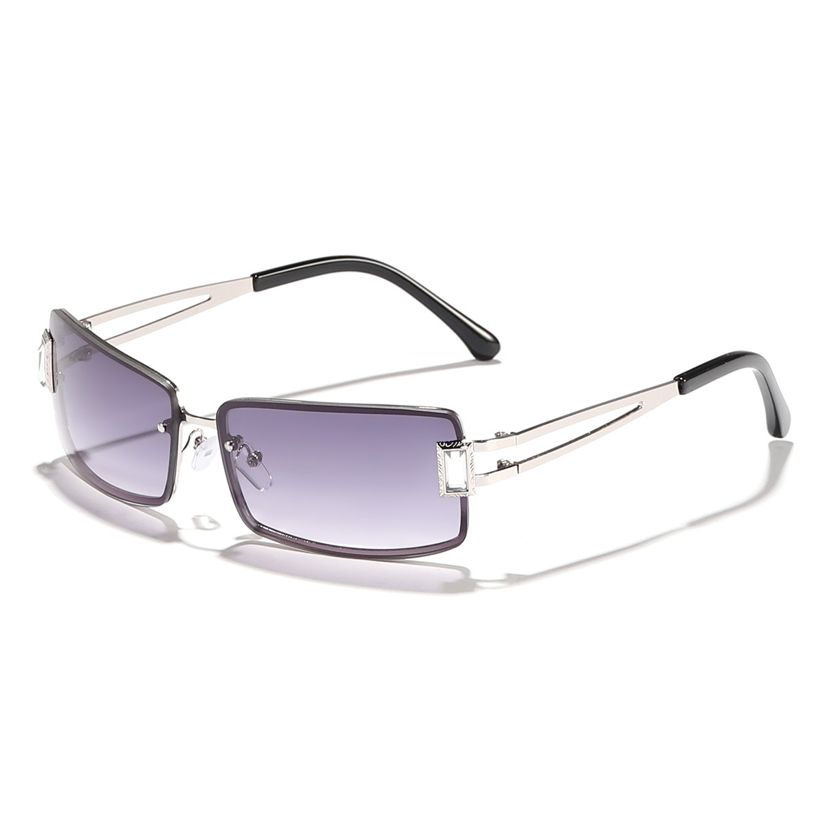 Marco plateado doble gris