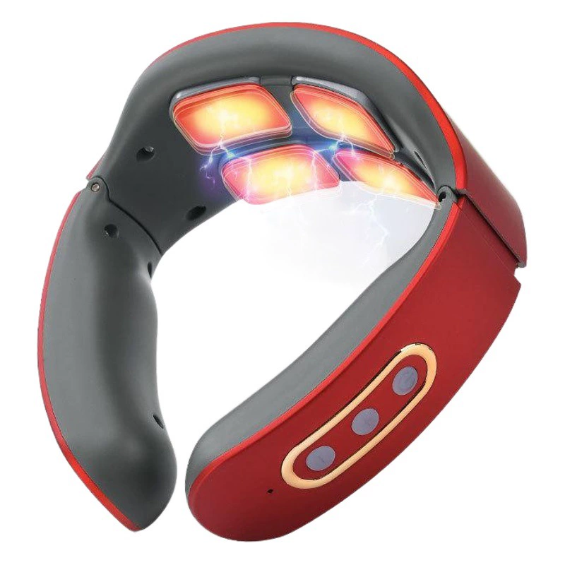 Электрический многоголовый умный массажер для шеи, импульсная физиотерапия, защита шеи, перезаряжаемый горячий компресс, массажер для шейного отдела позвоночника, инструмент для шейного отдела позвоночника