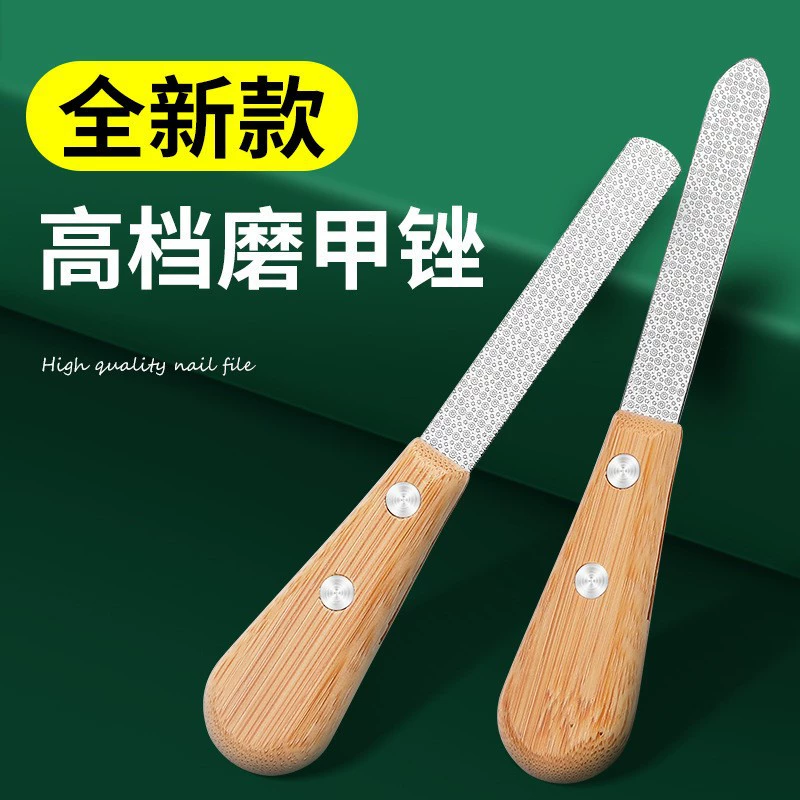 Бамбуковая ручка из нержавеющей стали Двусторонняя пилка для ногтей Miller Маникюр тереть Бар Инструмент шлифовальная полоса Высококачественная Шлифовальная Пилка Для Ногтей